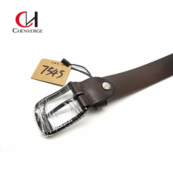 Цвет черноты ширины 34mm Браун кожаного пояса Cowhide людей неподдельный