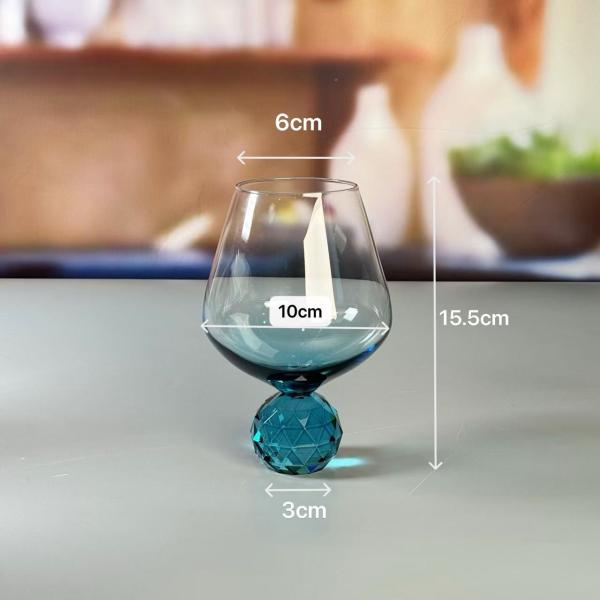 Hand-blow Wine Glass With Crystal Base Color Gradient Unique Wine Glass For Gift For  Party