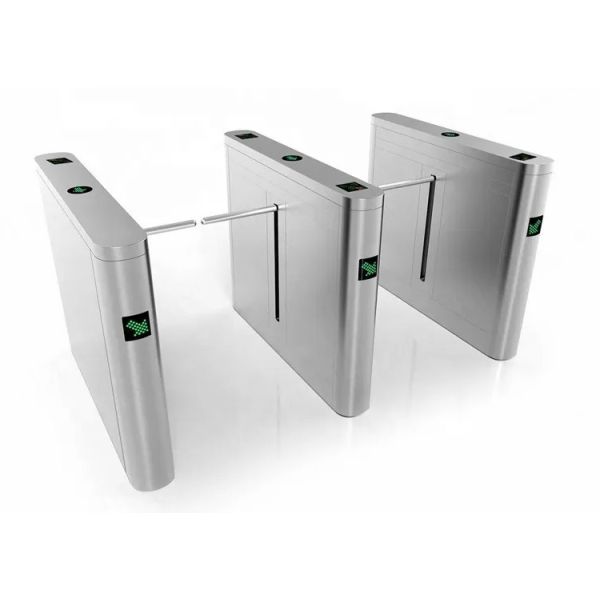 SS304 Stainless Steel Optical Drop Arm Turnstile with 24V BLDC Motor and 30 Person/Minute Flow Rate