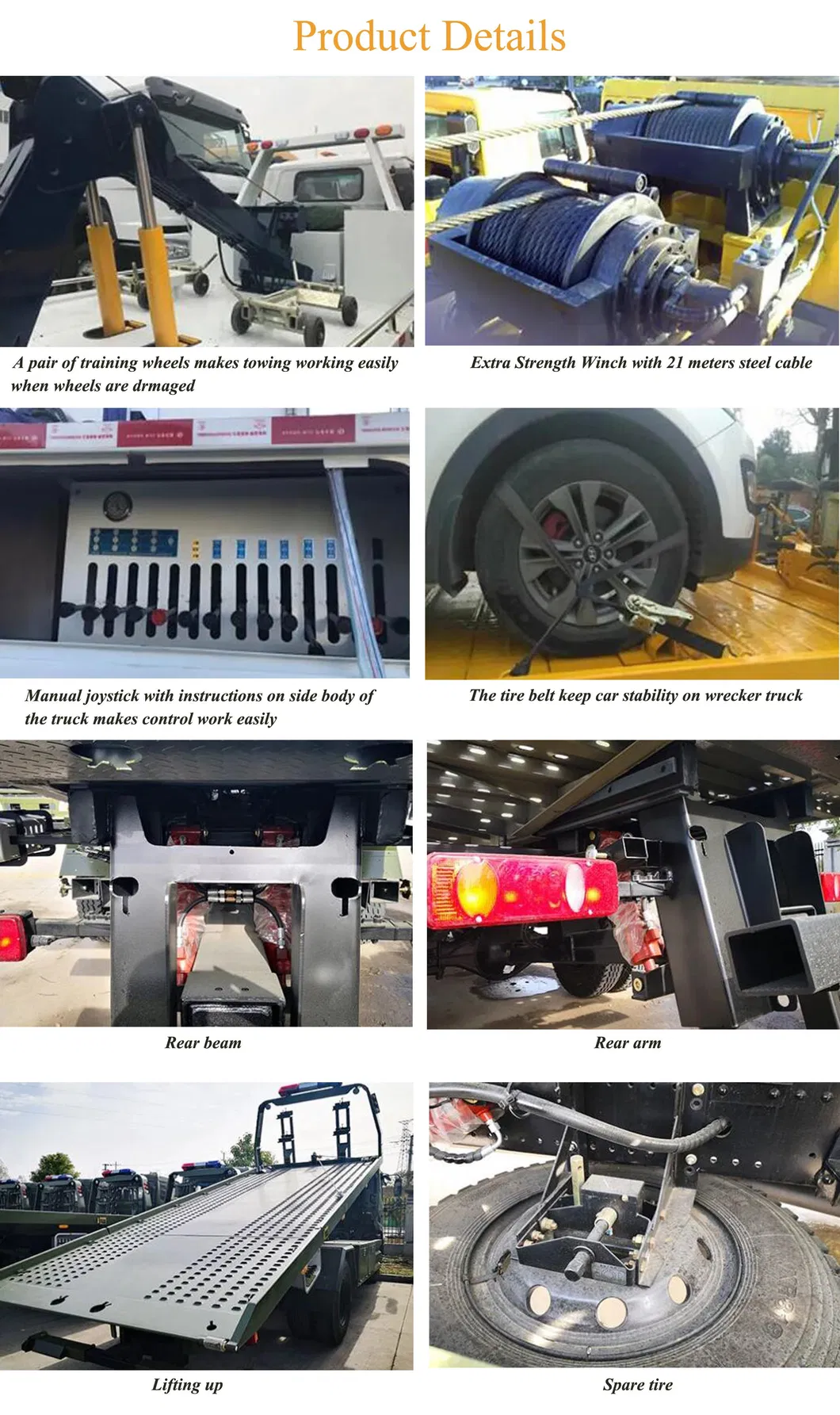 5.6m Platform Road Rescue Truck 4tons 5tons 6tons Recovery Vehicle