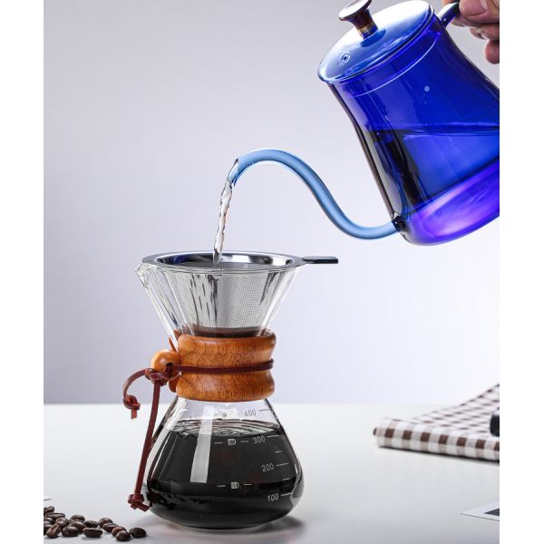 Borosilicate Glass Cafetiere French Press Manual Pour Coffee Maker 800ml Europe Design