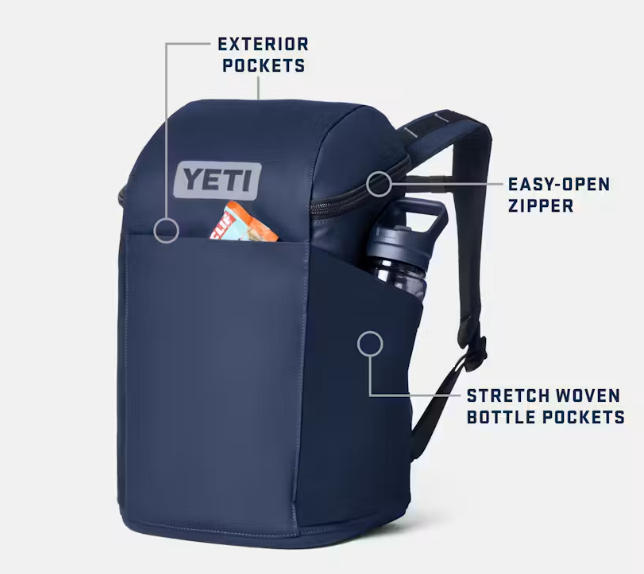 Waterproof Backpack Bag with Stylish Front Bungee System Two Water Bottle Pockets and Balanced Carry Grab Handles on Top