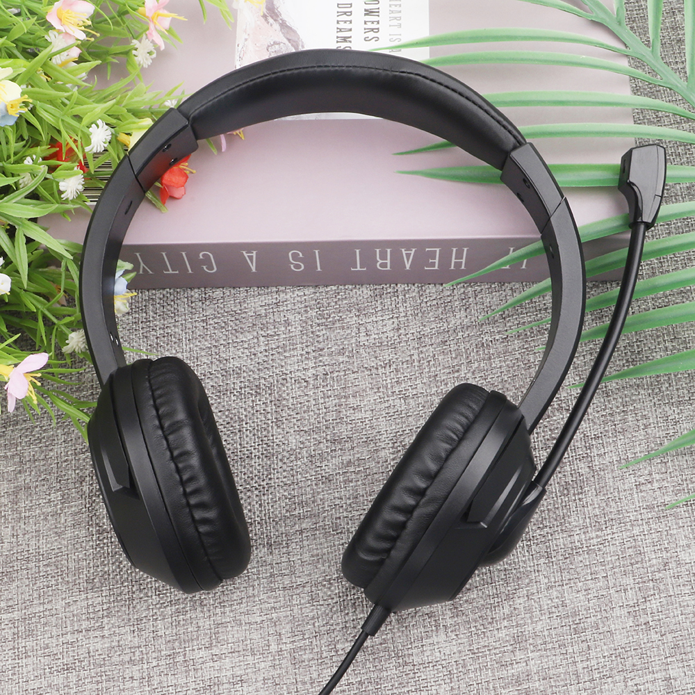 JTY-1026Wired Call Center Headset with  Microphone, 3.5mm/USB/Type‑C Multi‑Interface Over‑Ear Headphone, Volume Control Wired Headset for Office Conference Online Class Home Work,OEM/ODM customization