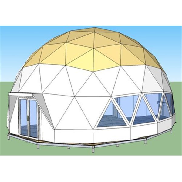 Customized Heavy Duty steel frame Camping Tents Color Optional With Insulation 6m Dia