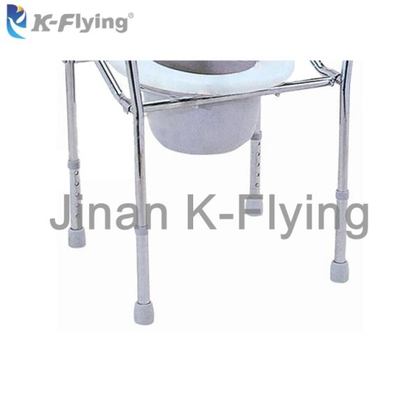 Aluminum Medical Rehabilitation Equipment Portable Elderly Toilet Commode Chair