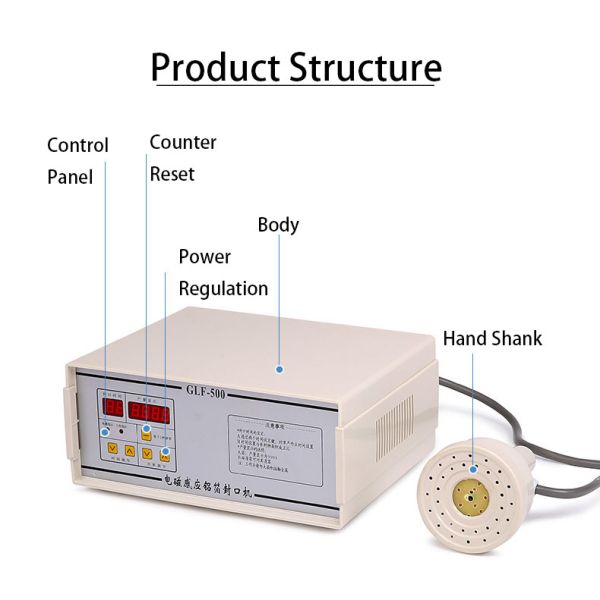 340 мм DUOQI GLF-500 Ручная пломба из алюминия уплотнительная машина для ручной пластиковой бутылки
