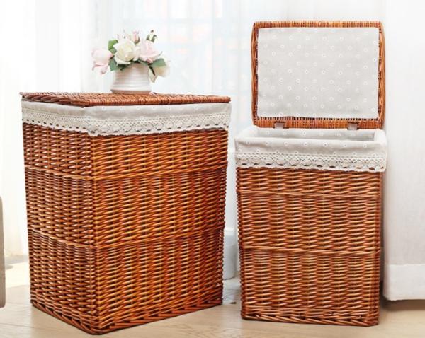 Rattan Wicker Willow Baby Toys Dirty Clothes Storage Laundry Basket ECO Friendly Fashion Baskets Decorations Furniture