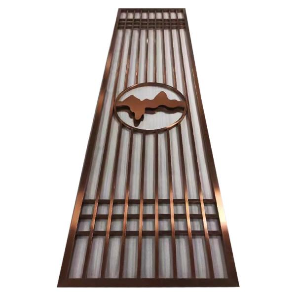Rose Gold Decorative Metal Wall Dividers SS201 Laser Cut Wall Partitions