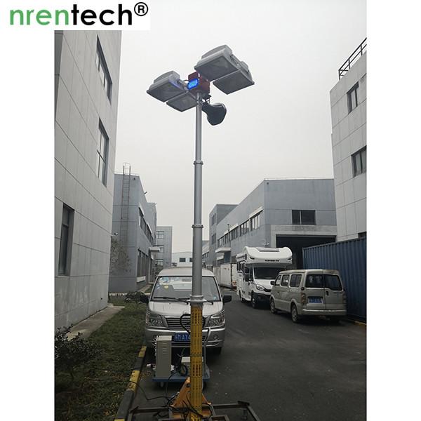 6.1m Firefigthing truck vehcile mounted pneumatic telescopic mast light/ robot light mast/ mobile tower light 4x1000W MH