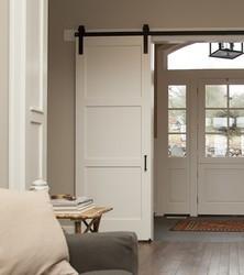 Simple Style Sliding Barn Wood Doors 125cm Width HDF PU Painting