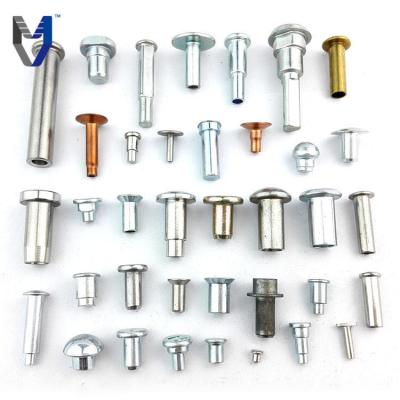 Solid semi-hollow flat head oval head step rivet