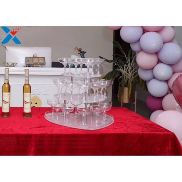 Professional Acrylic Wine Glass Holder , Clear Lucite Wine Holder Rack Durable