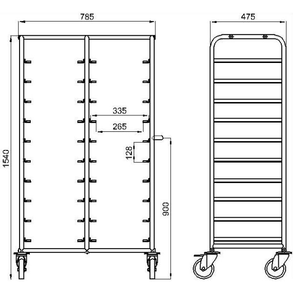 RK Bakeware China Foodservice NSF Custom Stainless Steel Sheet Pan Rack Tray Bread Trolley / Food Bakery Cooling Rack