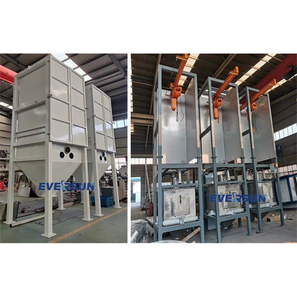 1 - 3T Lifting Capacity Bag Dump Station With Dust Collector For Powders Granules