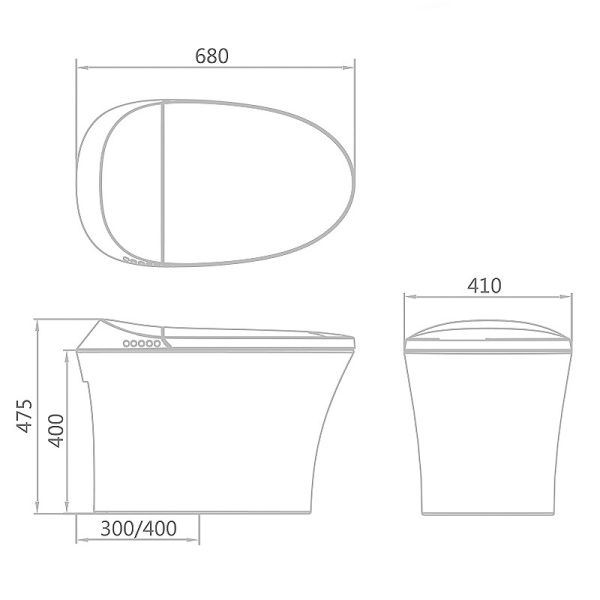 Bathroom туалета автоматической жары сидения унитаза датчика 5L открытой современной умной умный