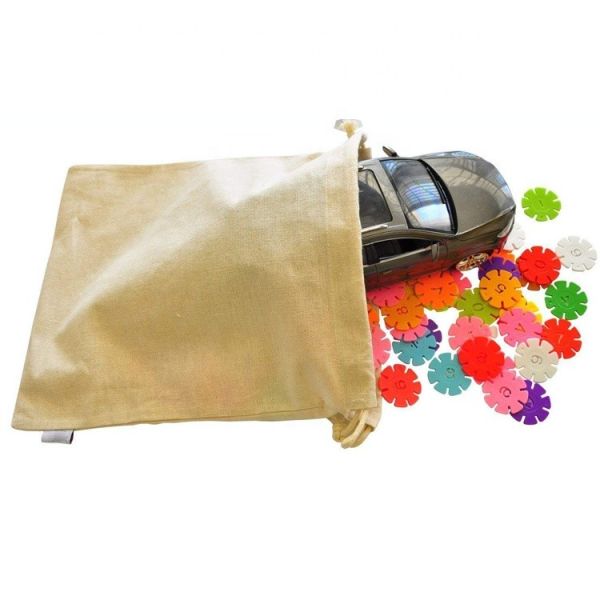 Сумки хранения Дравстринг муслина 100% хлопок домочадца