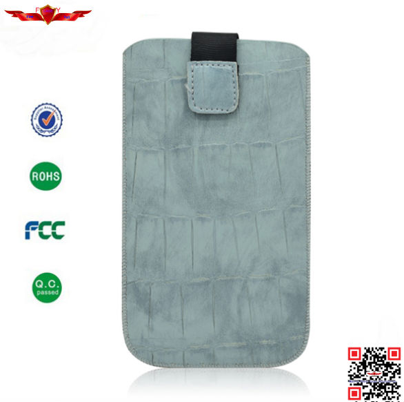 Hot Selling  Soft Synthetic PU leather Pull Pouch Leather Cover Cases For MOTO E