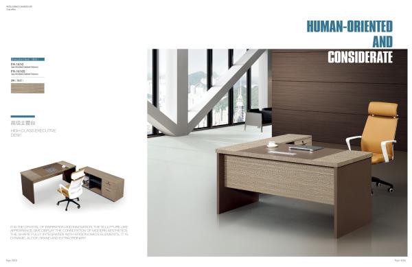 CEO Chairman Office Manager Desk Modern Style 1800W*800D*750Hmm With Large Bookcase