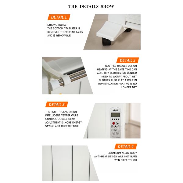 Garage Wifi App 1200W Graphene Mica Plate Heating Infrared Radiant Smart Home Convector Electric Heater