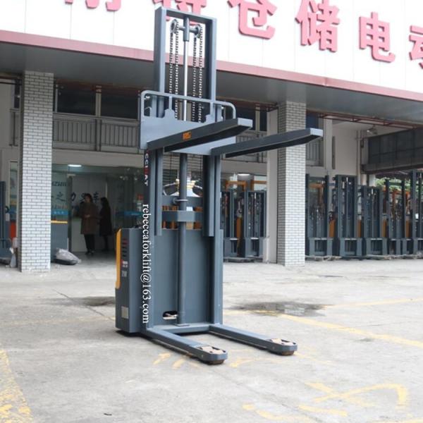 Eco-Friendly 1000kg 3000mm iron shell pedestrian electric forklift stacker with factory price