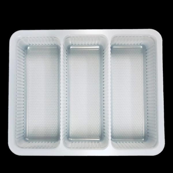 3 Cells Food Grade PP Plastic Tray For Chicken Wrap Microwaveable Freezer Safe