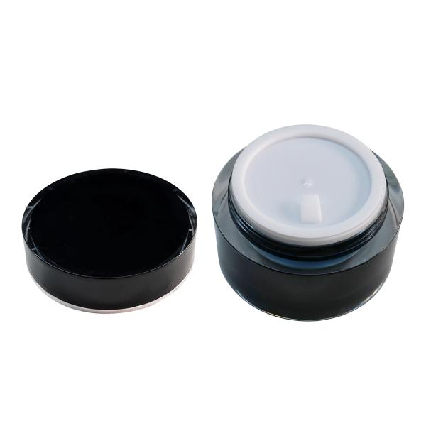 Black Acrylic Empty Cosmetic Containers 5ml 10ml 20ml 30ml 50ml Refillable Cream Jars