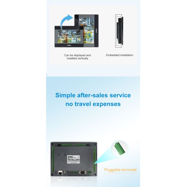 Coolmay EX3G-80 All in One PLC HMI All in One 10 inch Compatible FX3G FX3U FX3S GX Works2 AI AO Com Port DIY Support MODBUS RTU for industrial application