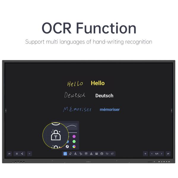 65-Inch Smart Android Interactive Panel Whiteboard Type with OPS Computer for Enhanced Interactive Board Experience