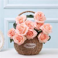 10 French style simulated rose bouquets, wedding decoration flowers, home decorations, simulated rose bouquets