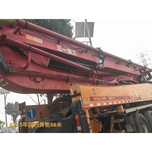 2015 Usado Sany 56m camión de mezclador de bomba de hormigón montado