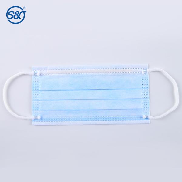 SJ OEM Wholesale Blue surgical mask supplier 3 layers disposable cotton earloop face mask medical
