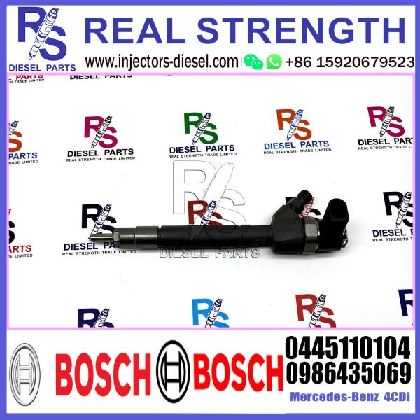Injetor comum 0445110104 do trilho do combustível diesel 0445110103	0986435043 0986435069 para o motor de Mercedes-Benz 4CDI