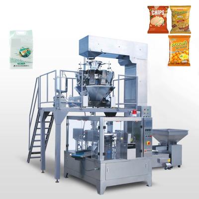 Máquina empacadora de gránulos en bolsas prefabricadas horizontales automáticas, máquina empacadora de polvo