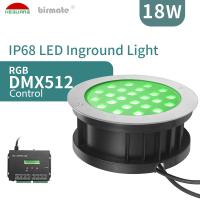 la structure à haute tension de 18W IP68 a mené les lumières imperméables que le RVB a mené des lumières d'au sol de LED