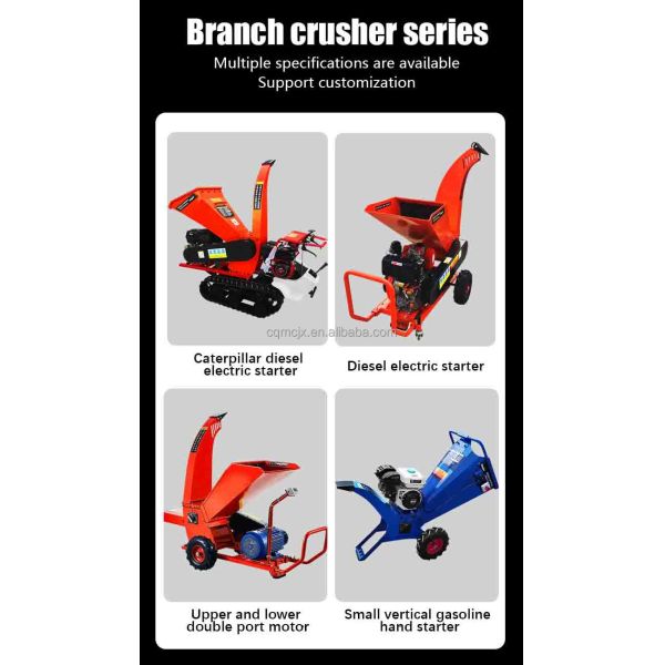 Wood Chipper 178F Diesel Branch Shredder for Forestry Farms and Wood Pellet Mill