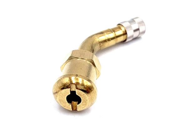 High Pressure Metal Valve Stems , Brass Stem Tire Valves V3.22.1 9.7mm Rim Hole Metal Cap