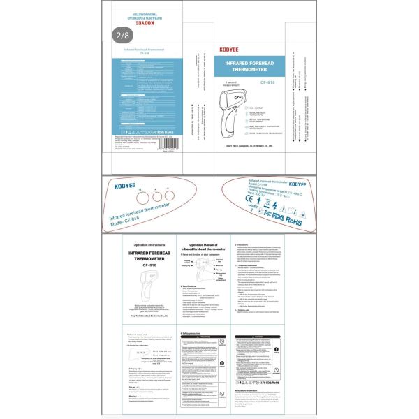 Термометр контакта высокой точности не ультракрасный, термометр инфракрасного лазера цифров