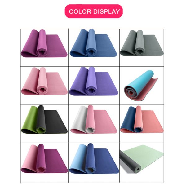 6mm Exercise Pilates Yoga Workout Mats PVC 173CM Anti Slip Workout Mat.