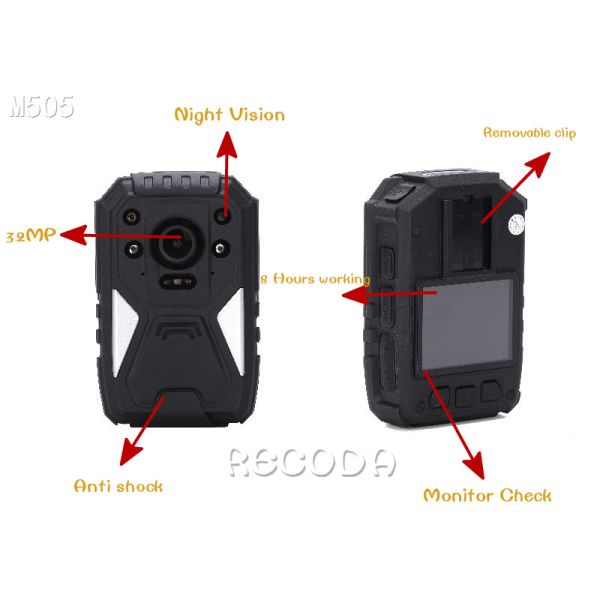 Law Enforcement 140 Degree 1296p 4g Body Camera IP65 Waterproof With Night Vision