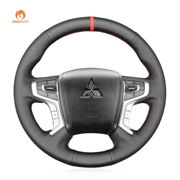 Hand Stitching Microsoft Leather Steering Wheel Cover for Mitsubishi Outlander L200 Outlander Pajero Sport Triton Shogun 2022