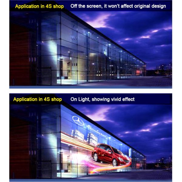 Экран СИД P3.9-7.8 высокой яркости на открытом воздухе прозрачный для рекламы стеклянной стены