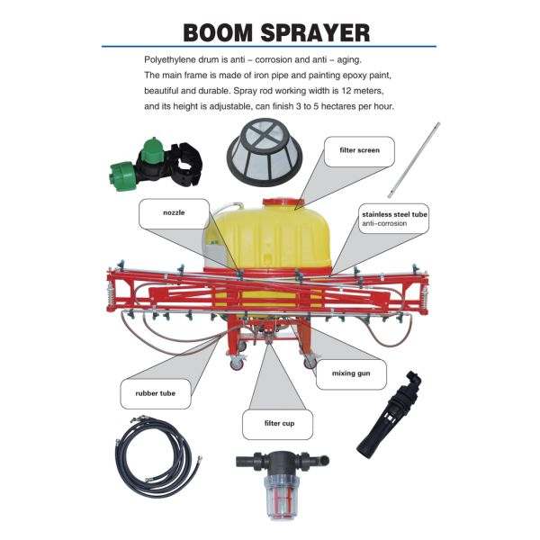 OD 30 Inch Tractor Mounted Agricultural Boom Sprayer 80hp 3W-800-12
