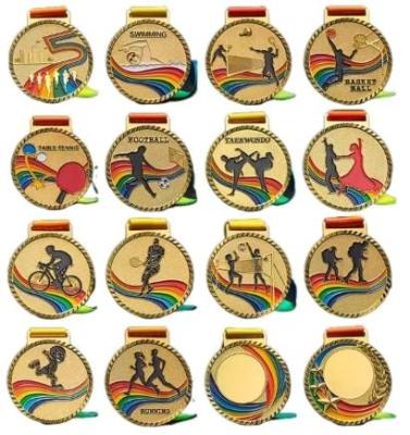 Impression à la lettre Médailles de football personnalisées Gravure générique au laser Médailles d'arts martiaux Judo