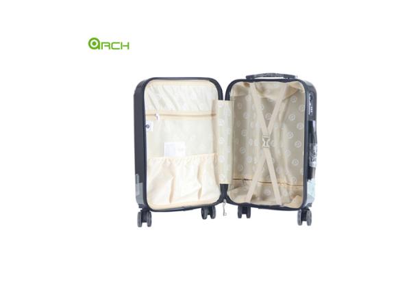 Durable Double Spinner Wheels Travel Trolley Suitcase With Metal Corner Protector