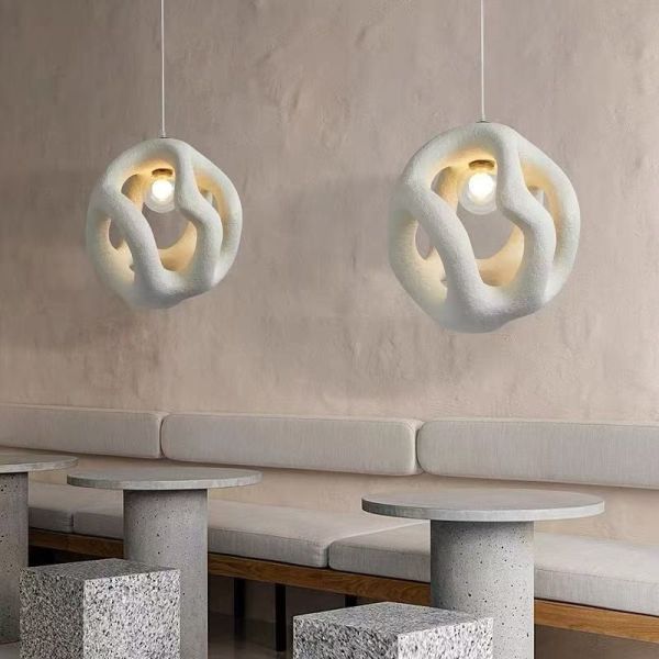 Cement and concrete and resin light fixtures travel hotel and house contemporary pendant lamp