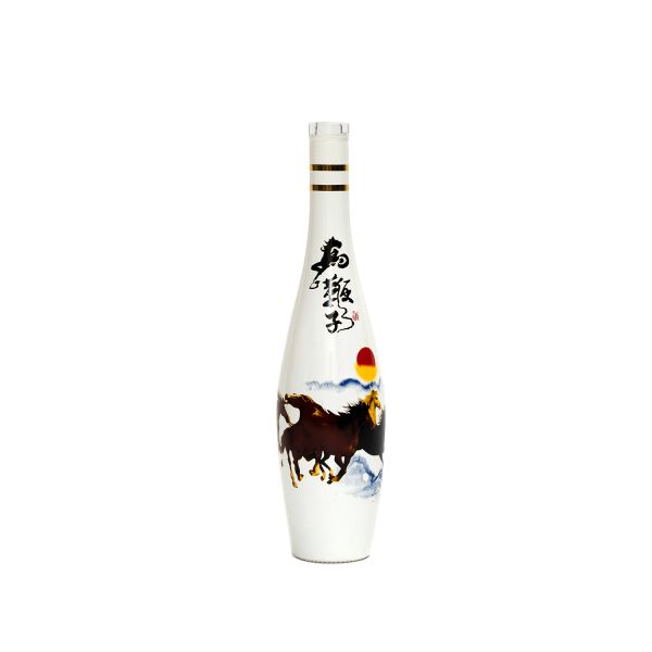 1000ml Square Painted Empty Tequila Rum Glass Bottle with Super Flint Material