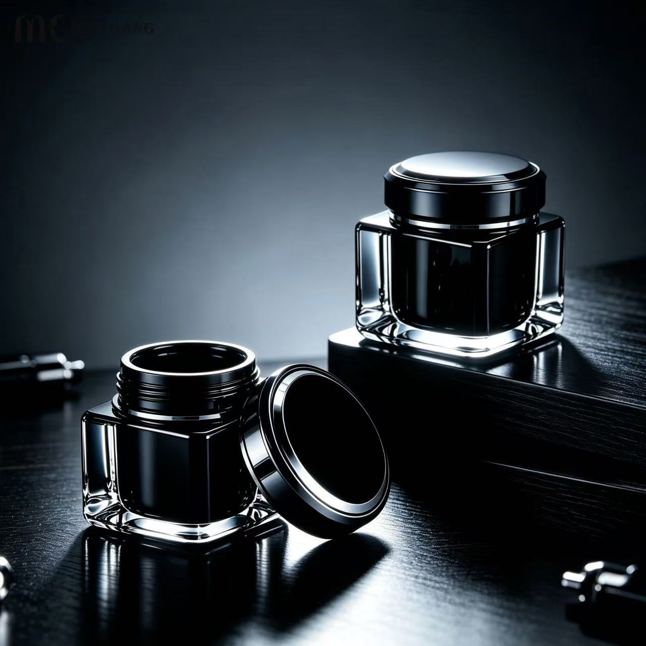 50g Double-Wall Crystal-Effect Square Cream Jar for Premium Skincare Packaging(MC-Y-570)