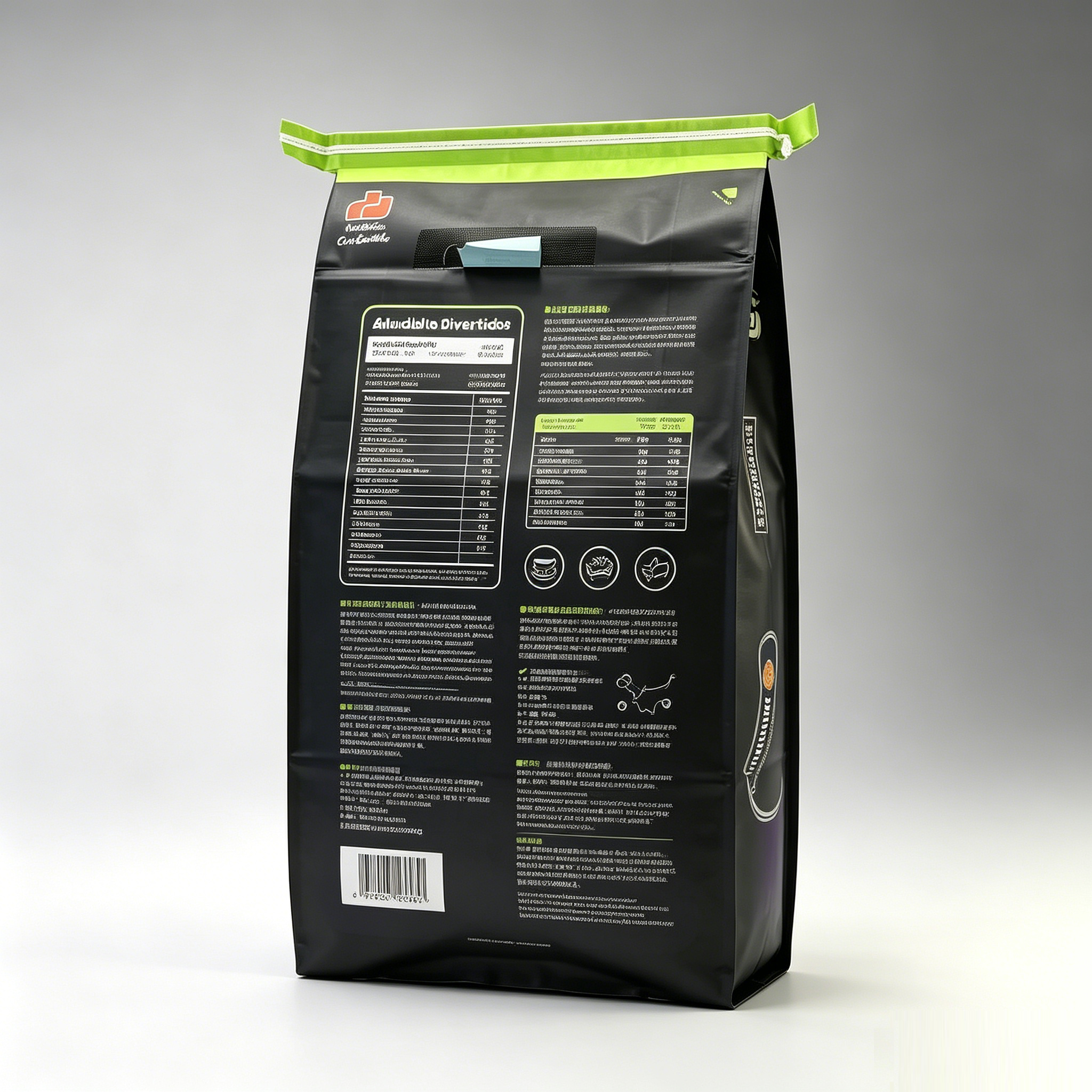 Custom Printed PP Woven Dog Food Bag With Easy Tear Strip | 25KG Heavy Duty Stand Up Sack For Adult Dry Dog Feed Bulk Packaging