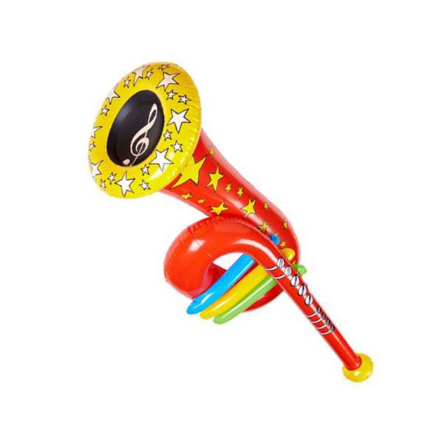 PVC inflatable toy,PVC inflatable trumpet,PVC inflatable musical instrument toy for kids