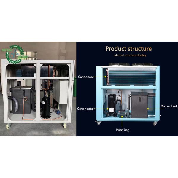 5HP 10HP 15HP Water Cooled Cooling Water Chiller for Milk Soda Water Cooler